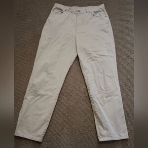 Ralph Lauren Beige Khaki High Waisted Straight Leg Trousers